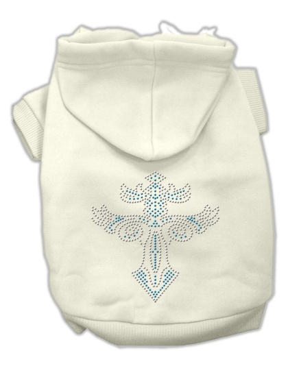 Warrior's Cross Studded Hoodies Cream L