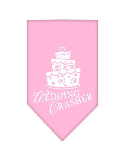 Wedding Crasher Screen Print Bandana Light Pink Large