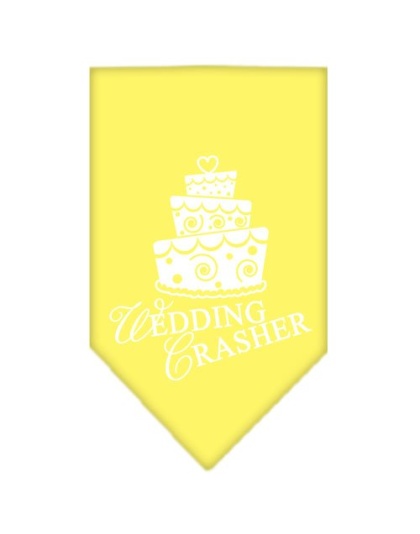 Wedding Crasher Screen Print Bandana Yellow Large