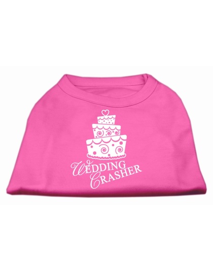 Wedding Crasher Screen Print Shirt Bright Pink Lg