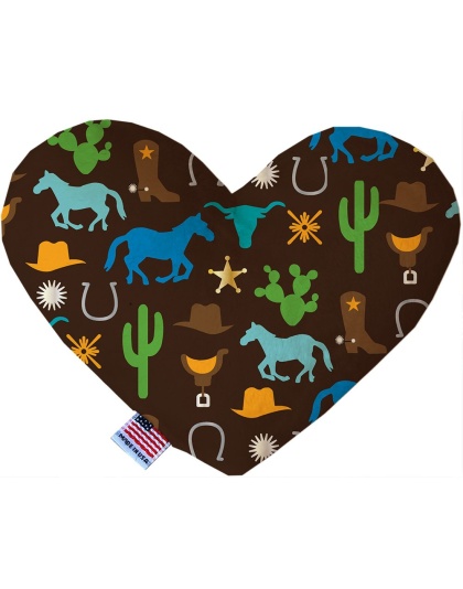 Western Fun 6 inch Canvas Heart Dog Toy