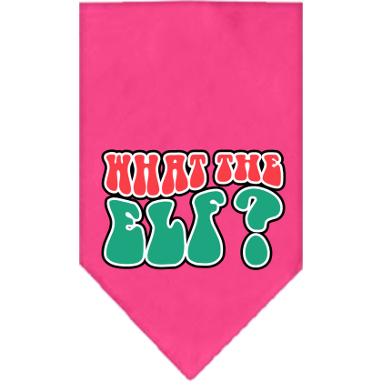 What the Elf Screen Print Bandana Bright Pink Size Small