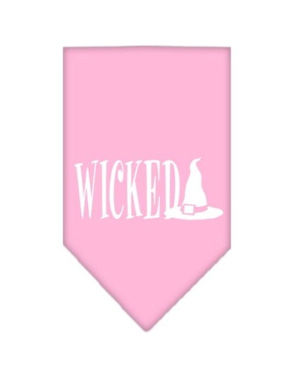 Wicked Screen Print Bandana Light Pink Large