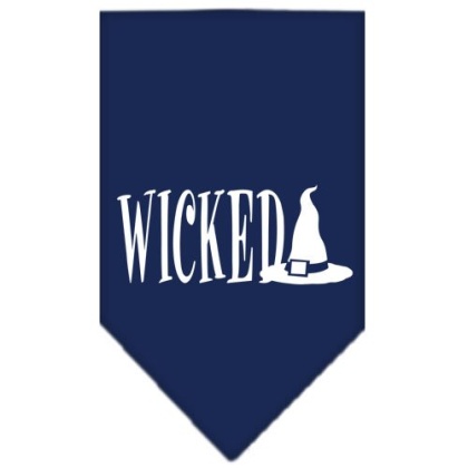 Wicked Screen Print Bandana Navy Blue large