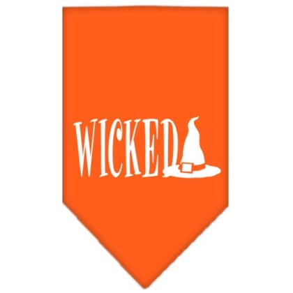 Wicked Screen Print Bandana Orange Large