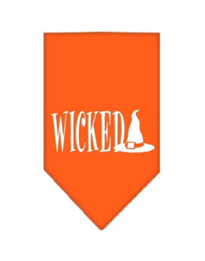 Wicked Screen Print Bandana Orange Large