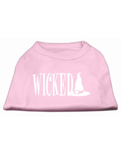 Wicked Screen Print Shirt Light Pink L