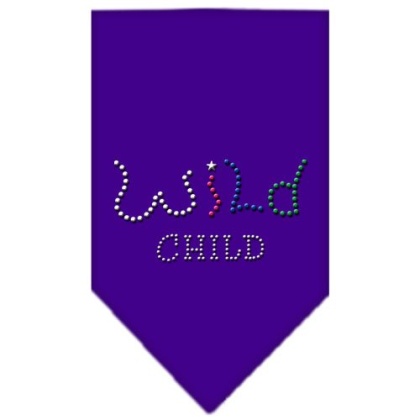 Wild Child Rhinestone Bandana Purple Large