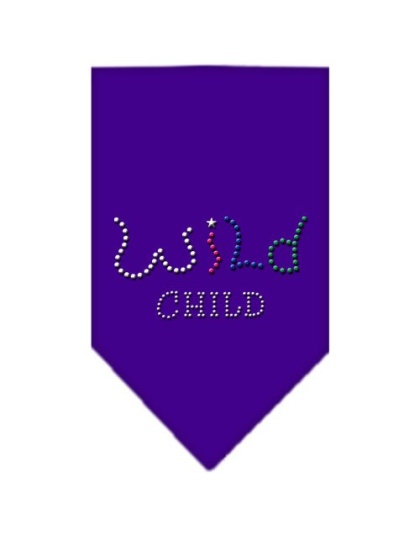 Wild Child Rhinestone Bandana Purple Large