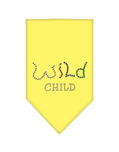 Wild Child Rhinestone Bandana Yellow Large