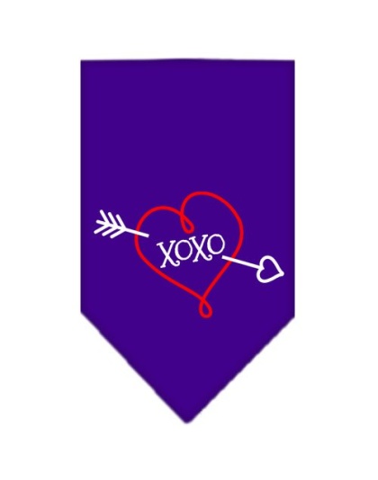 XOXO Screen Print Bandana Purple Large