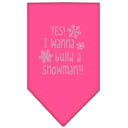 Yes! I want to build a Snowman Rhinestone Bandana Bright Pink Large