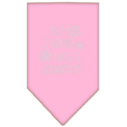Yes! I want to build a Snowman Rhinestone Bandana Light Pink Large