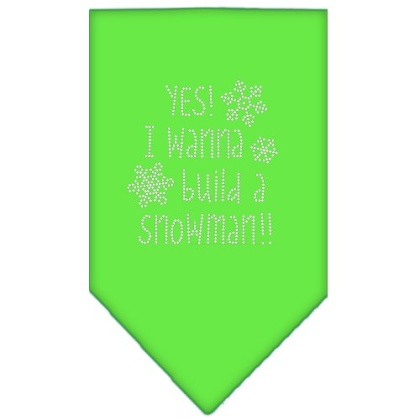 Yes! I want to build a Snowman Rhinestone Bandana Lime Green Large