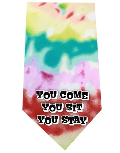 You Come, Sit, Stay Screen Print Bandana Tie Dye