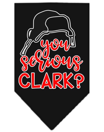 You Serious Clark? Screen Print Bandana Black Large