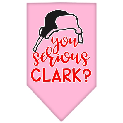 You Serious Clark? Screen Print Bandana Light Pink Large