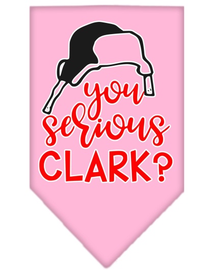 You Serious Clark? Screen Print Bandana Light Pink Large