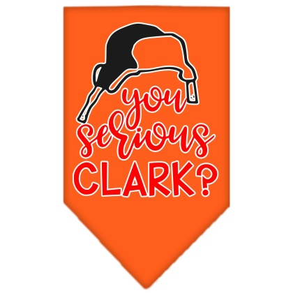 You Serious Clark? Screen Print Bandana Orange Large