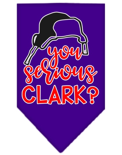 You Serious Clark? Screen Print Bandana Purple Large