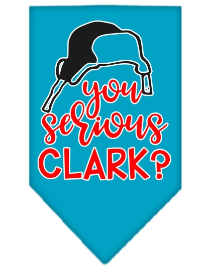 You Serious Clark? Screen Print Bandana Turquoise Large