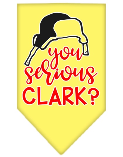 You Serious Clark? Screen Print Bandana Yellow Large