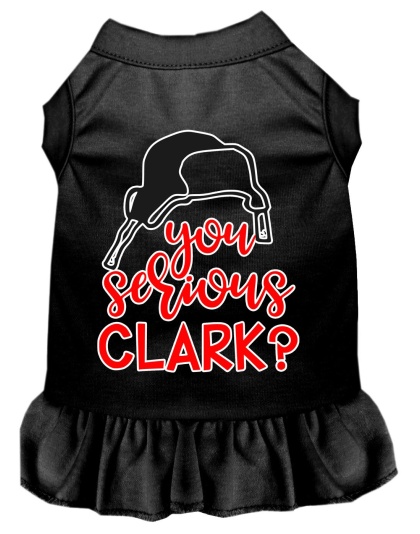 You Serious Clark? Screen Print Dog Dress Black 4X