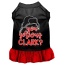 You Serious Clark? Screen Print Dog Dress Black with Red Lg