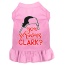 You Serious Clark? Screen Print Dog Dress Light Pink 4X