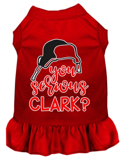 You Serious Clark? Screen Print Dog Dress Red 4X