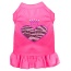 Zebra Heart Rhinestone Dress Bright Pink 4X