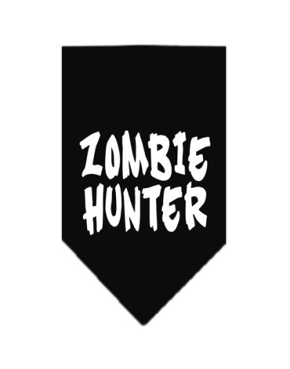 Zombie Hunter Screen Print Bandana Black Large