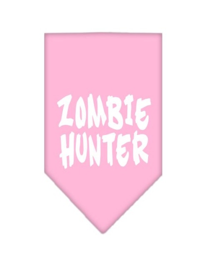 Zombie Hunter Screen Print Bandana Light Pink Large