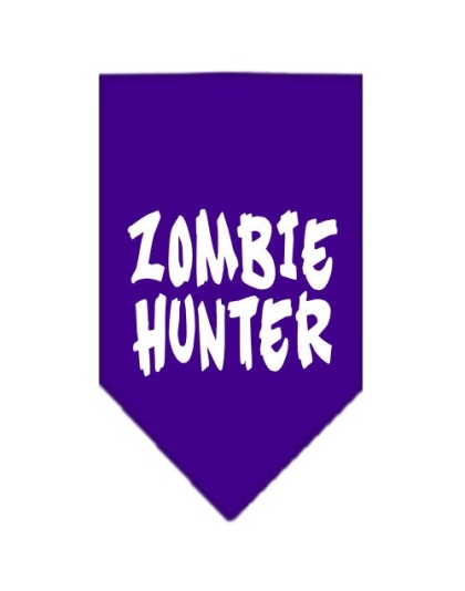 Zombie Hunter Screen Print Bandana Purple Large