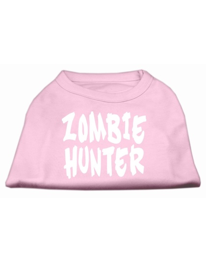 Zombie Hunter Screen Print Shirt Light Pink L