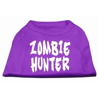 Zombie Hunter Screen Print Shirt Purple L