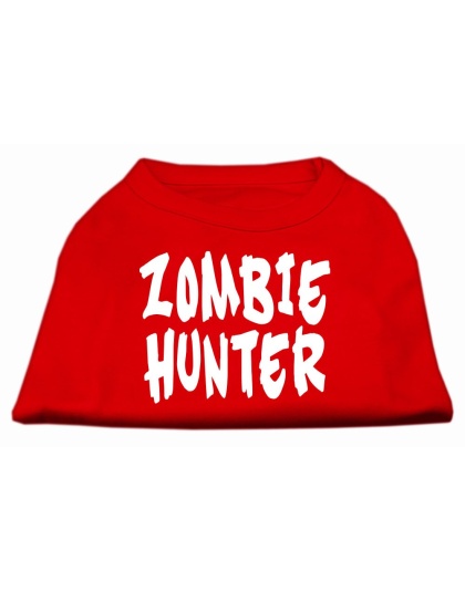 Zombie Hunter Screen Print Shirt Red L